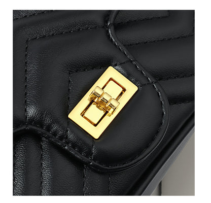 Ladies bag genuine leather chain shoulder bag square bag luxury simple fashion shoulder bag. pochette