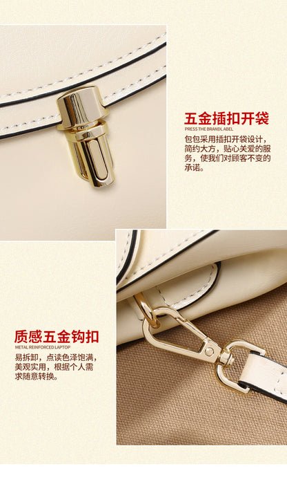 Bag for women Crossbody bag Square bag Trumpet Genuine leather Simple shoulder bag that goes with anything.Pochette