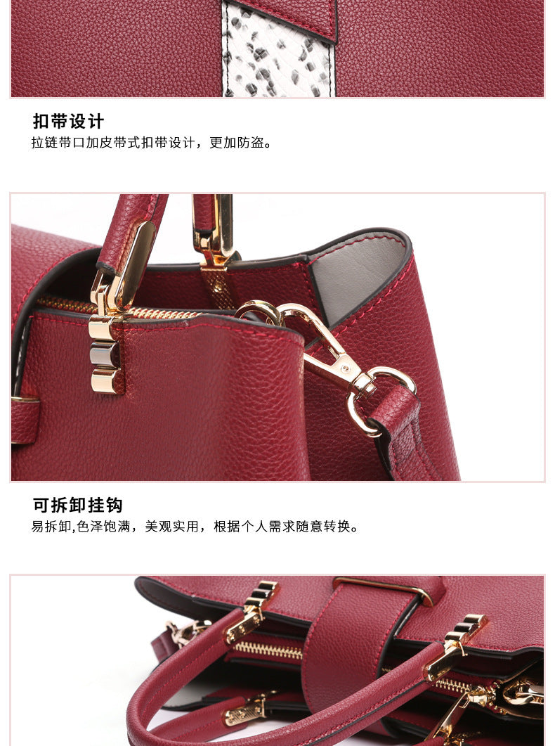 Women's bag genuine leather handbag large capacity crossbody bag fashion elegant temperament commuting handbag.bag