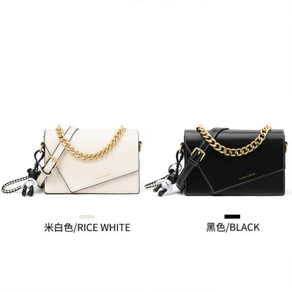 Women Bag Genuine Leather Simple Crossbody Bag Chain Bag Handbag Square Bag Fashion Shoulder Bag.Pochette