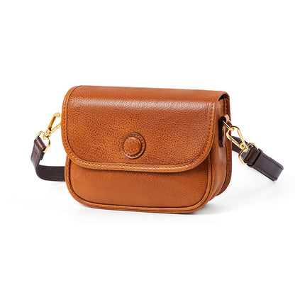 Genuine leather women's bag Cowhide square bag Simple crossbody bag Retro shoulder bag.Pochette