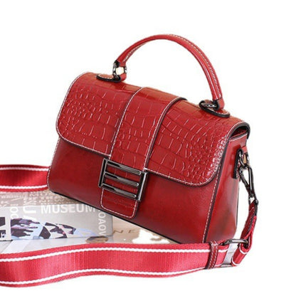 Genuine leather women's bag Crocodile pattern crossbody bag Stylish large capacity fashion handbag Cowhide shoulder bag. Pochette