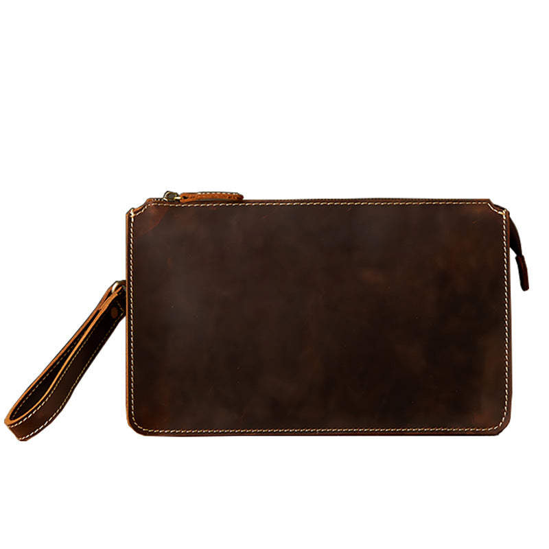 Men's Wallet Original Handmade Cowhide Crazy Horse Casual Retro Clutch Bag Men's Wallet Handbag 