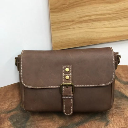 Men's Shoulder Bag Cowhide Casual Fashion Bust Bag Mobile Phone Bag Crossbody Bag Messenger Bag for Men 