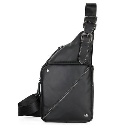 Men's Bust Bag Cowhide Sports Crossbody Bag Men's Shoulder Bag 