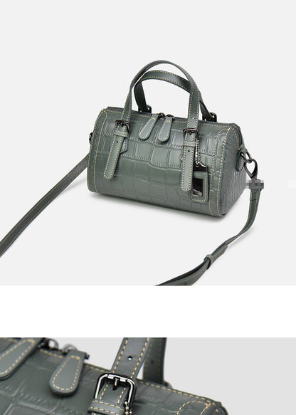 Ladies crocodile pattern crossbody bag genuine leather handbag Boston bag shoulder bag fashion temperament handbag.bag