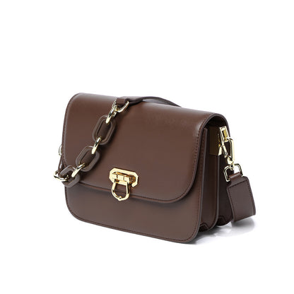 Genuine leather armpit bag fashion chain bag crossbody bag square bag shoulder bag that goes with anything. Pochette