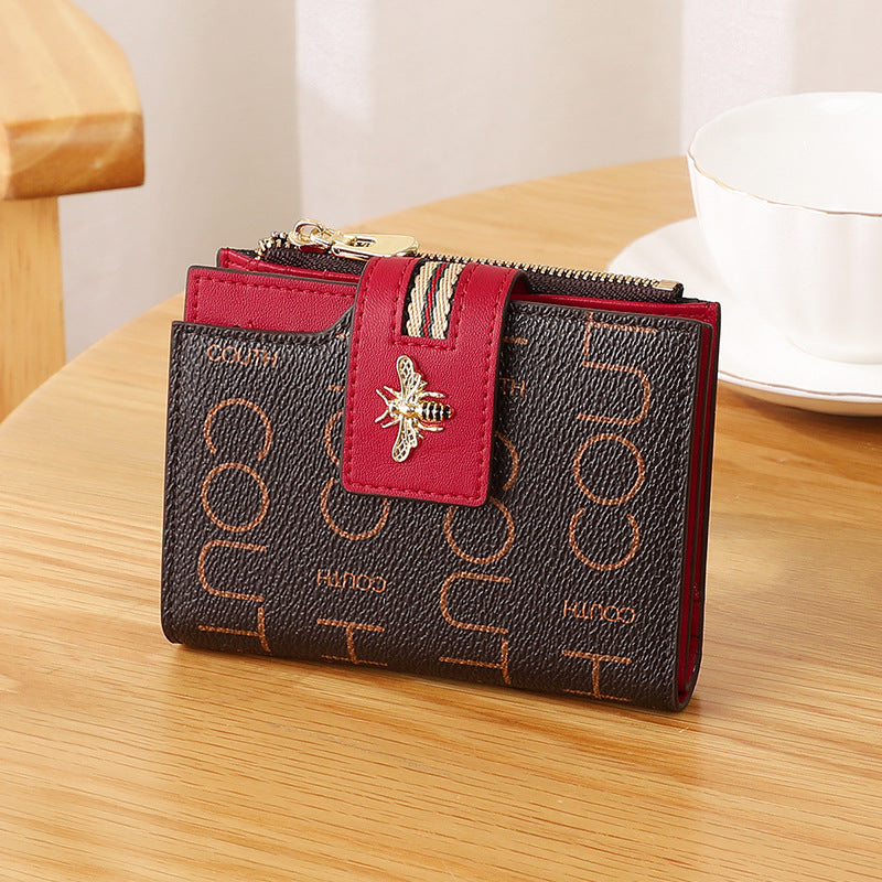 Wallet Women's Short Coin Purse Mother Pattern Clutch Bag Ins Style Handbag Women's Wallet