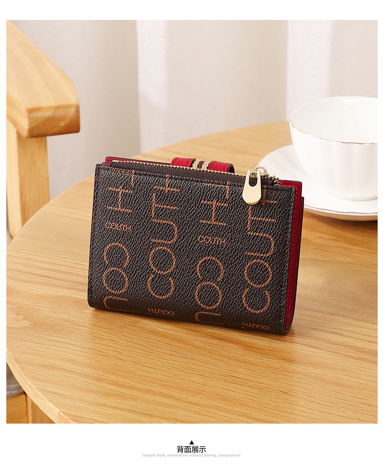 Wallet Women's Short Coin Purse Mother Pattern Clutch Bag Ins Style Handbag Women's Wallet