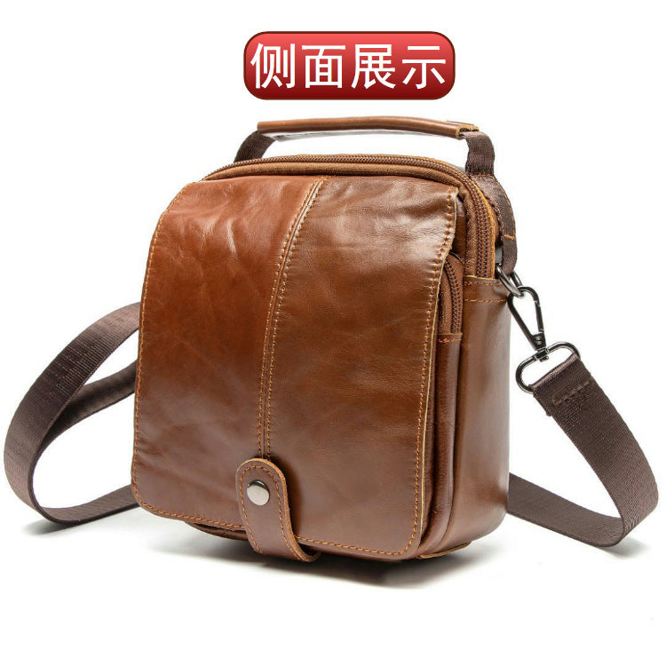 Men's Shoulder Bag Business Cowhide Handbag Outdoor Sports Fashion Crossbody Bag for Men 