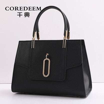 Women's bag Genuine leather handbag Large capacity leather tote bag Temperament shoulder bag Commuting Handbag that goes with anything. Bag