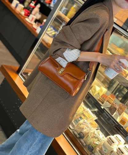 Ladies Crossbody Bag Same Style Cowhide Fashion Retro Messenger Bag Underarm Bag Shoulder Bag.Pochette