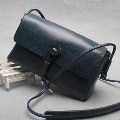 Women's Bag Retro Genuine Leather Square Bag Crossbody Bag Oil Wax Cowhide Shoulder Bag.Pochette