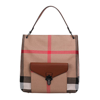 Women's bag Plaid fashion Casual Large capacity tote bag that goes with anything Trendy shoulder bag. Pochette