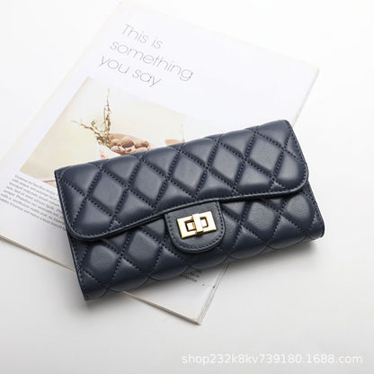 Women's wallet Checked coin purse Fashion sheepskin wallet Bifold wallet Clutch bag Goes with anything