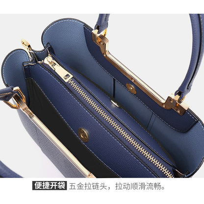 Women's Bag Bag Cowhide Large Capacity Mother's Bag All-in-one Women's Fashion Elegant Commuting Handbag. Bag