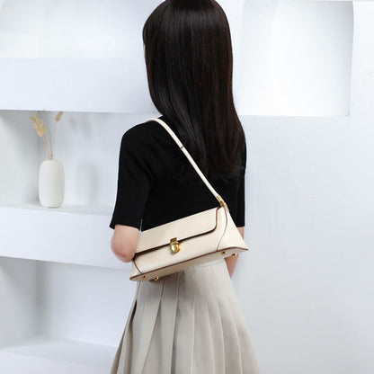 Women's Bag Fashion Cowhide Armpit Bag Clutch Bag Elegant Temperament Shoulder Bag.Pochette