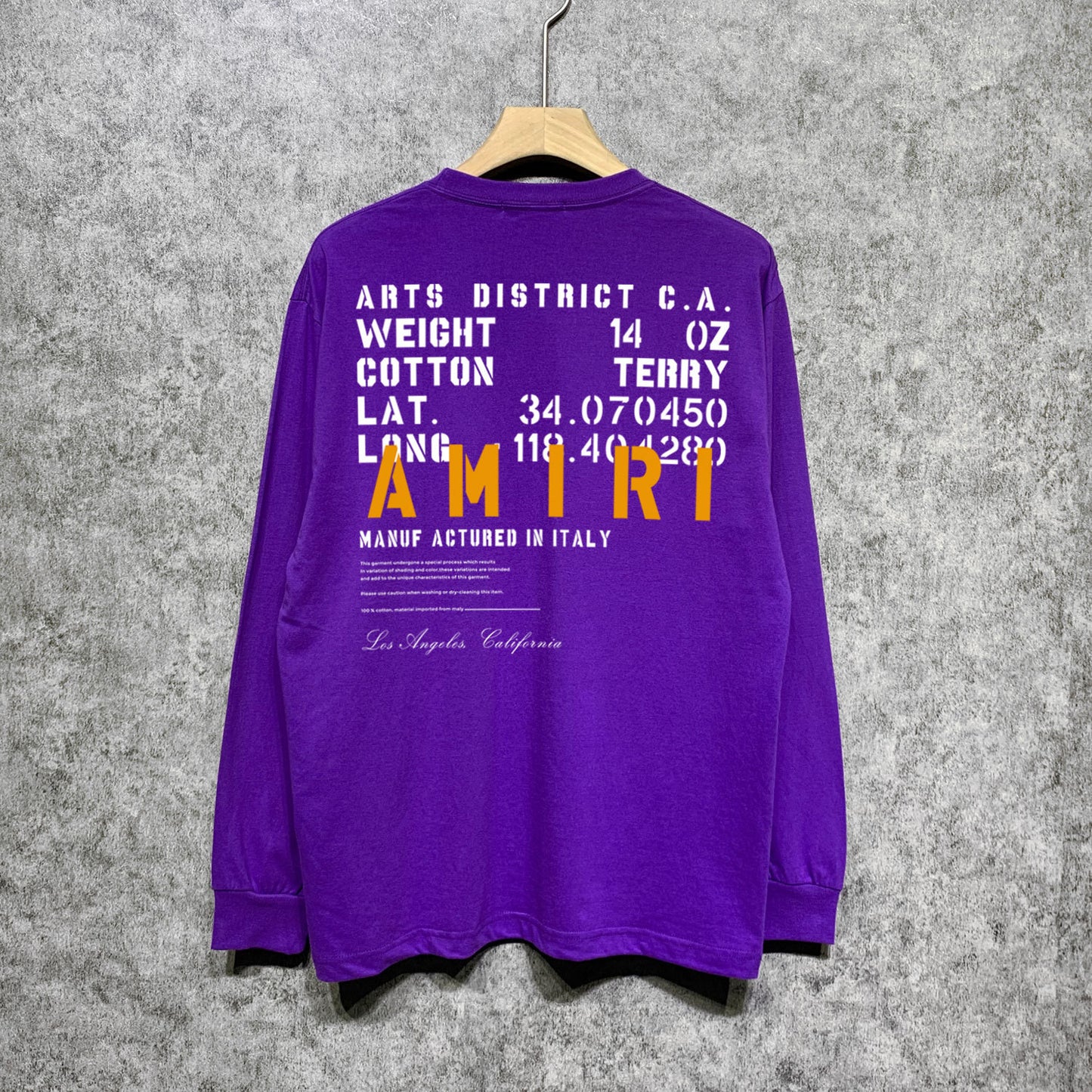 AMIRIファッション長袖男性Tシャツ おしゃれクールカジュアル 上着 SY1197