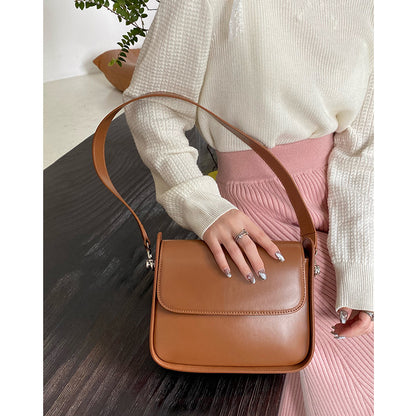 Genuine leather crossbody bag Women's bag Underarm bag Trends Goes with anything Shoulder bag.Pochette