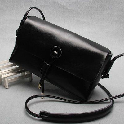 Women's Bag Retro Genuine Leather Square Bag Crossbody Bag Oil Wax Cowhide Shoulder Bag.Pochette