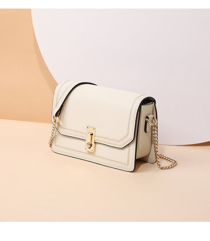 Genuine leather diagonal shoulder bag Accessory bag Stylish and luxurious chain bag Simple square bag Shoulder bag. Pochette