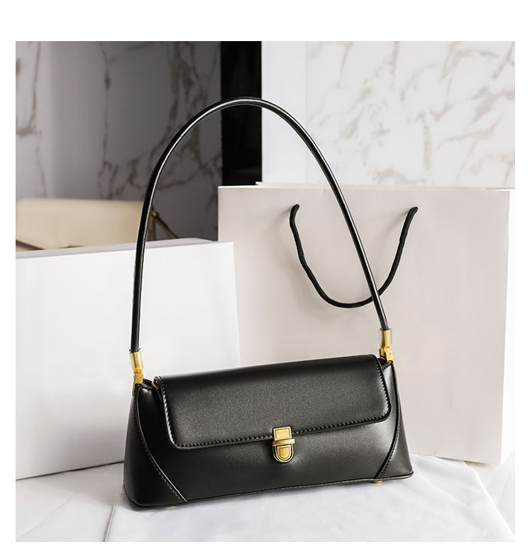 Women's Bag Fashion Cowhide Armpit Bag Clutch Bag Elegant Temperament Shoulder Bag.Pochette