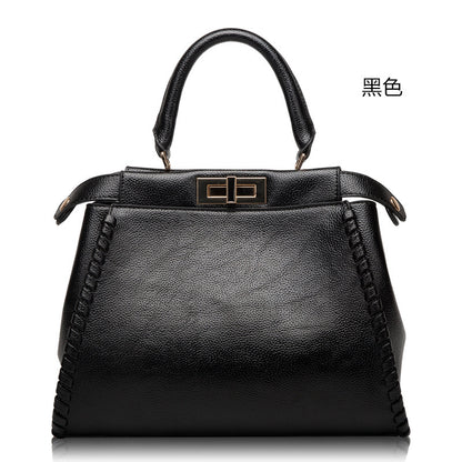 Genuine leather women bag kitten bag fashion cowhide handbag large capacity shoulder bag simple handbag.bag