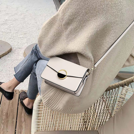 Genuine leather women's bag Crossbody bag Ins square bag that goes with anything Trendy textured shoulder bag.Pochette