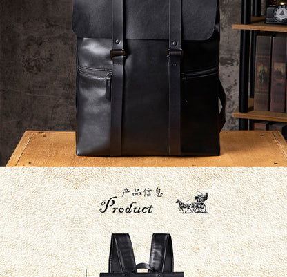 Men's backpack handmade cowhide genuine leather high quality large capacity casual business computer bag fashion men travel bag 