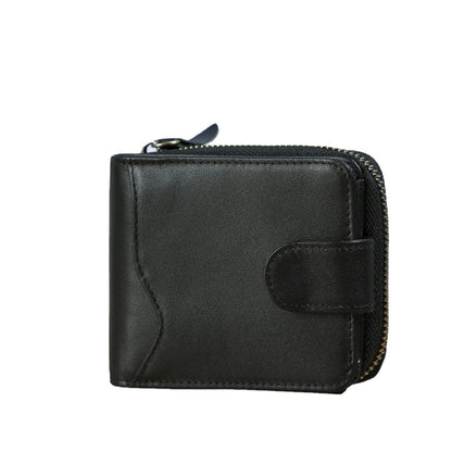 Men's Short Wallet Korean Fashion Multifunctional Zipper Business Coin Card Holder Men's Wallet 