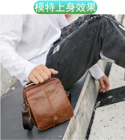 Men's Shoulder Bag Business Cowhide Handbag Outdoor Sports Fashion Crossbody Bag for Men 