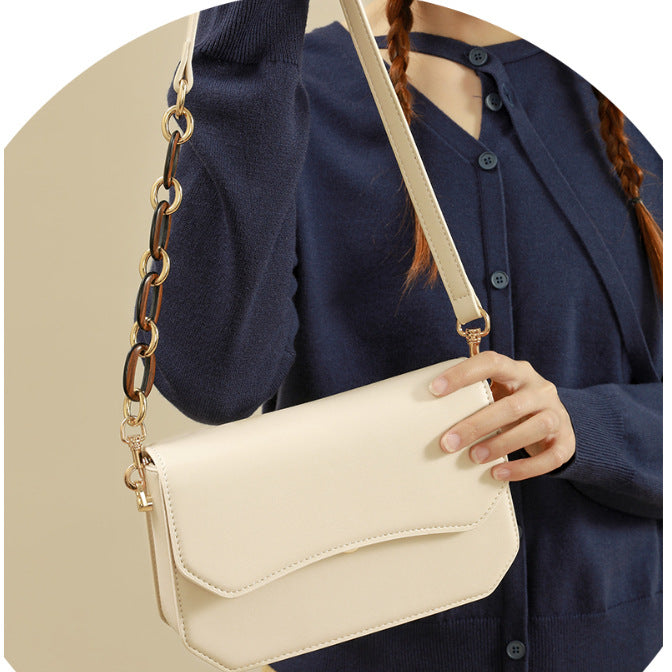 Women's underarm bag Textured chain bag Office worker commuting Shoulder bag that goes with anything.Pochette