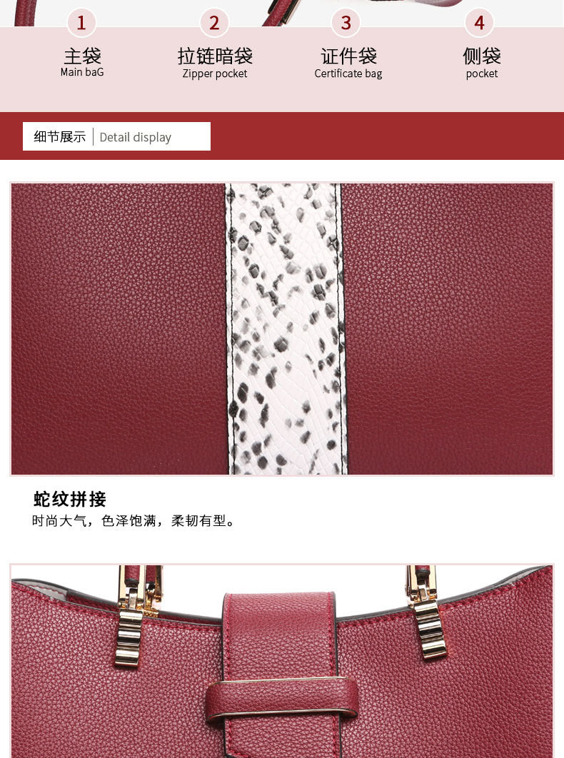 Women's bag genuine leather handbag large capacity crossbody bag fashion elegant temperament commuting handbag.bag