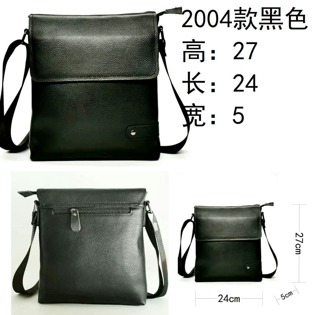 Men's Shoulder Bag Genuine Cowhide Leather Korean Fashion Business Casual Crossbody Bag for Men 