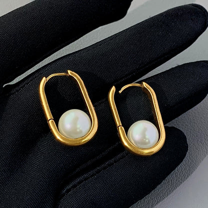 CD pearl earrings for women luxury luxury earrings retro earrings