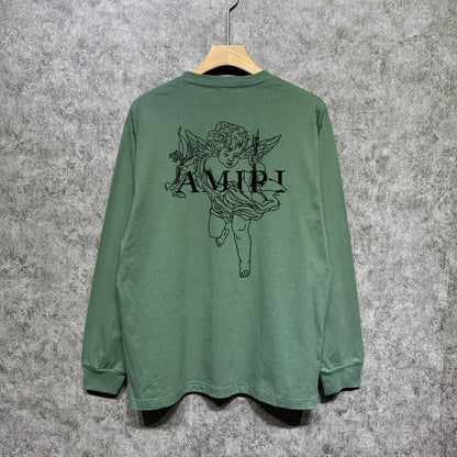 AMIRIファッション長袖男性Tシャツ おしゃれクールカジュアル 上着 SY1198