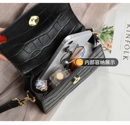 Ladies fashionable crocodile pattern crossbody bag bag bag design one shoulder bag genuine leather shoulder bag that goes with anything. Pochette