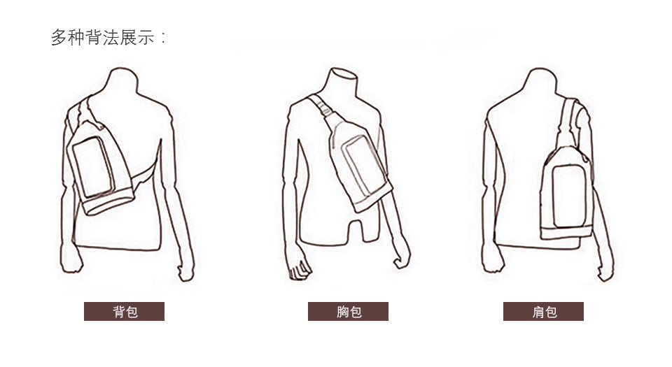 メンズバストバッグ牛革本革製レトロアウトドア多用途男性斜めがけバッグ