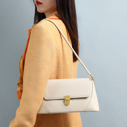 Women's fashion bag Genuine leather women's bag Underarm clutch bag Shoulder bag that matches any temperament.Pochette