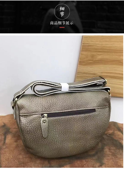 Men's Shoulder Bag Original Cowhide Genuine Leather Commuting Simple Luxury Men's Crossbody Bag 