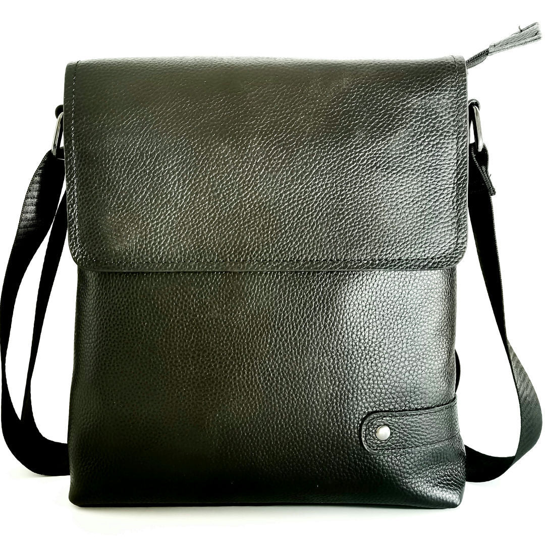 Men's Shoulder Bag Genuine Cowhide Leather Korean Fashion Business Casual Crossbody Bag for Men 