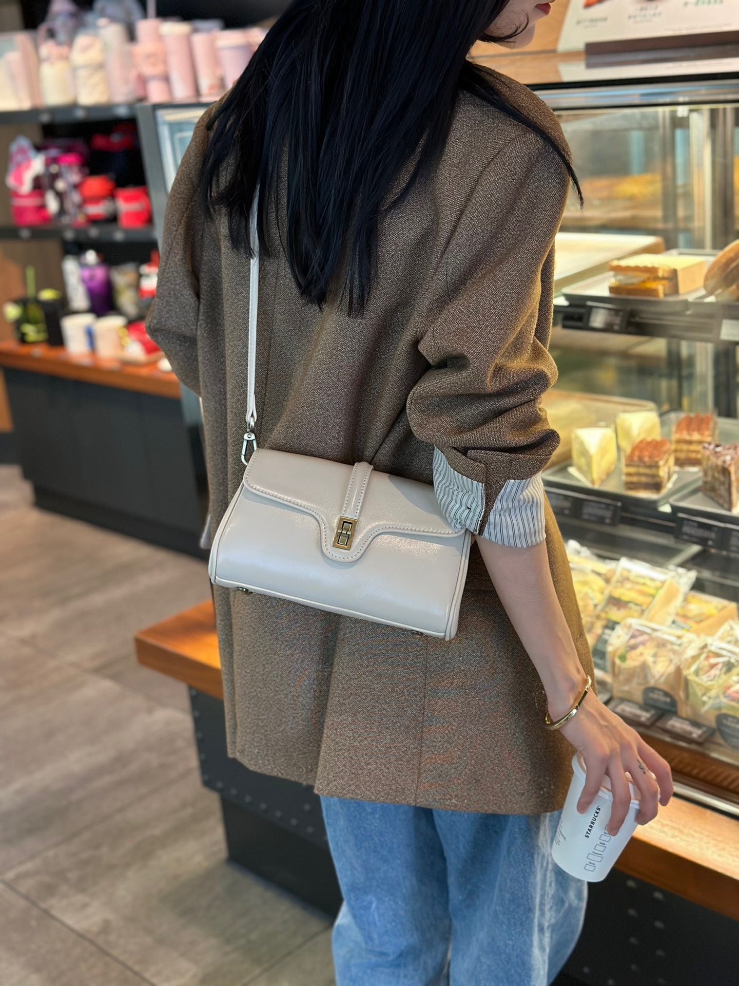 Ladies Crossbody Bag Same Style Cowhide Fashion Retro Messenger Bag Underarm Bag Shoulder Bag.Pochette