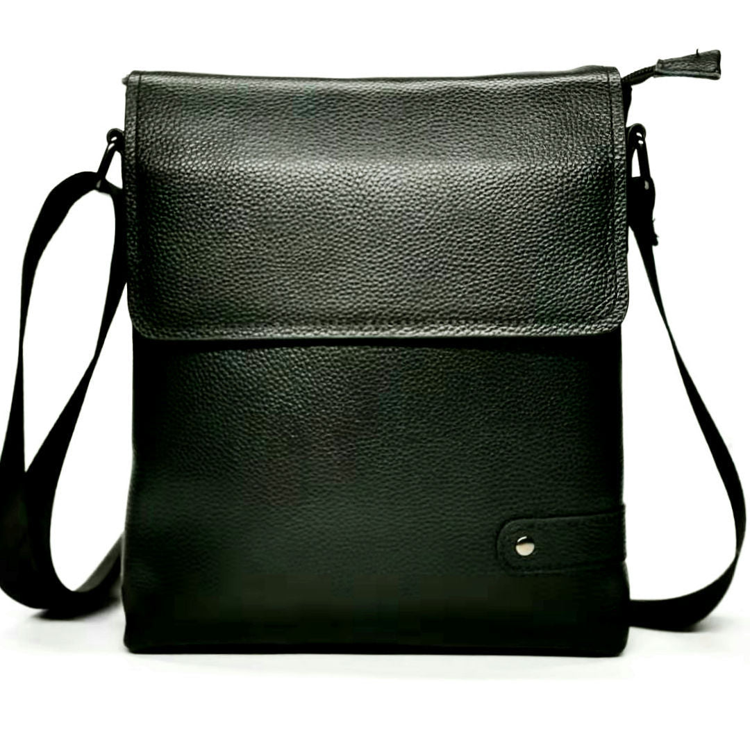 Men's Shoulder Bag Genuine Cowhide Leather Korean Fashion Business Casual Crossbody Bag for Men 