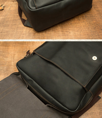 Men's backpack, handmade, quality, large capacity, genuine cowhide leather, fashion travel bag, computer bag 