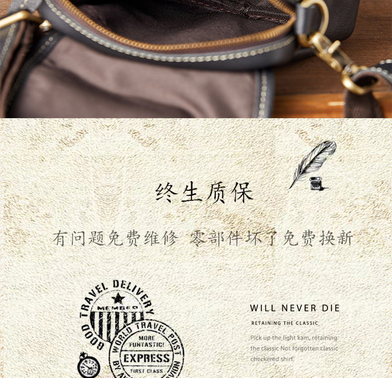 Men's Shoulder Bag Cow Leather Handmade Casual Sports Smartphone Pouch Crossbody Bag for Men 