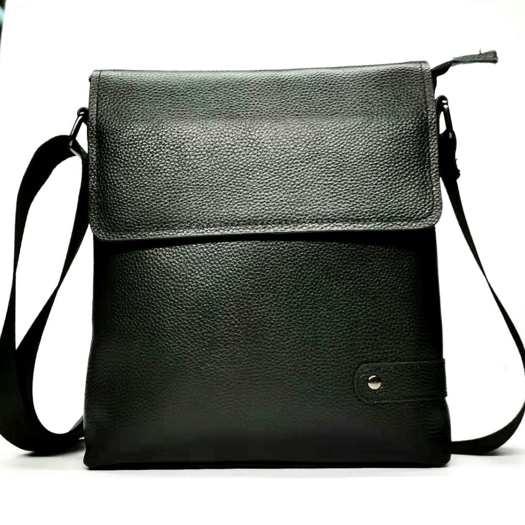 Men's Shoulder Bag Genuine Cowhide Leather Korean Fashion Business Casual Crossbody Bag for Men 