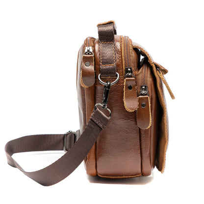 Men's Shoulder Bags Cowhide Business Handbags Outdoor Sports Fashion Crossbody Bags for Men 