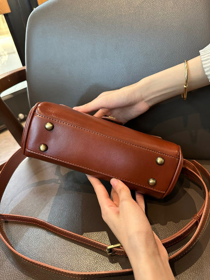 Ladies Crossbody Bag Same Style Cowhide Fashion Retro Messenger Bag Underarm Bag Shoulder Bag.Pochette