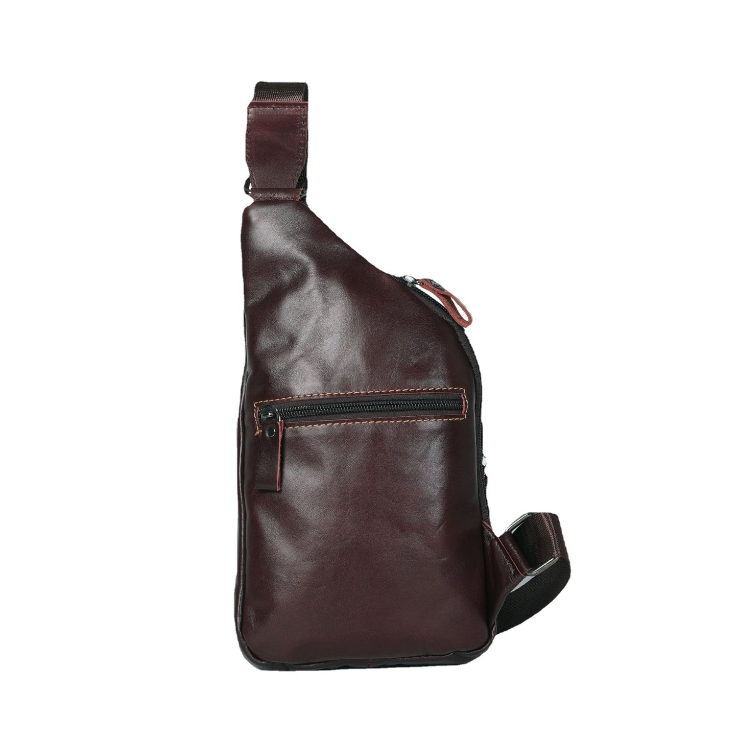 Men's Bust Bag Cowhide Sports Crossbody Bag Men's Shoulder Bag 