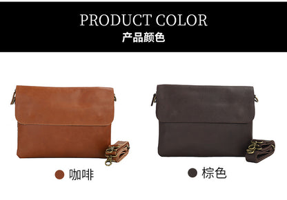 Men's Shoulder Bag Genuine Cowhide Leather Tote Bag Fashion Commuting Crossbody Bag for Men 